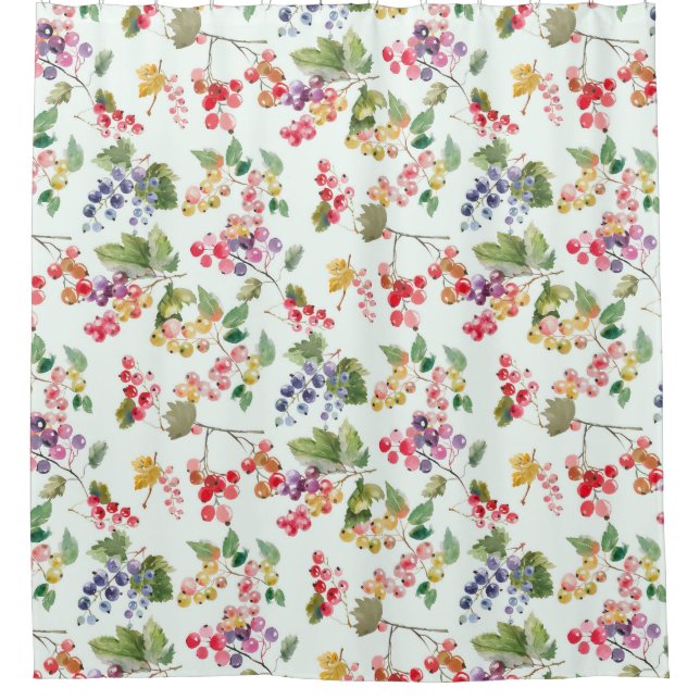 Rideaux De Douche Berry Watercolor (Devant)