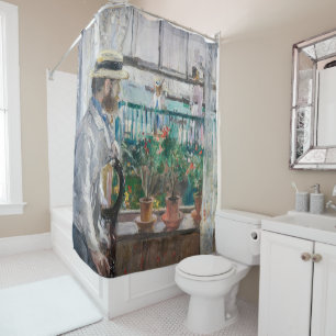 Rideaux De Douche Berthe Morisot - Eugene Manet sur l'île de Wight