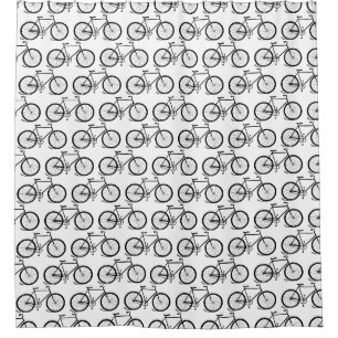 Rideaux De Douche Bicyclettes anciennes Vélo Vintage Art PERSONNALI