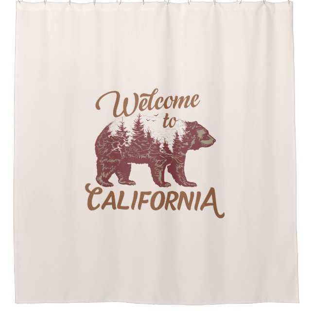 Rideaux De Douche Bienvenue à l'ours de Californie (Devant)