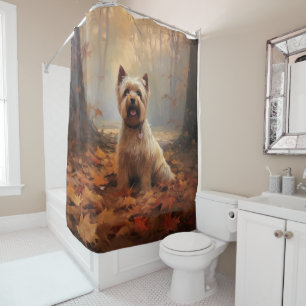 Rideaux De Douche Biewer Terrier à l'automne Leaves automne Inspire