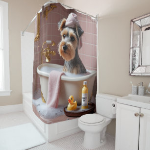 Rideaux De Douche Biewer Terrier Brouillon Endormi Mignon Drôle