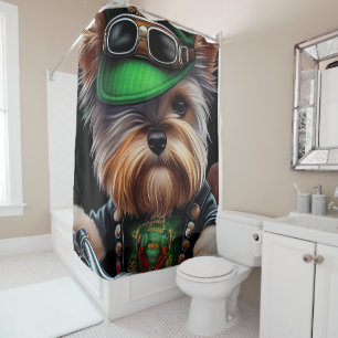 Rideaux De Douche Biewer Terrier Chien Conduite Vélo St. Patrick's D