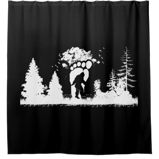 Rideaux De Douche Bigfoot dans la forêt Sasquatch Yeti (Devant)