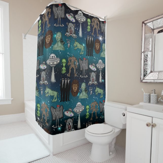 Rideaux De Douche Bigfoot, OVNI, Aliens et autres cryptes (En situation)