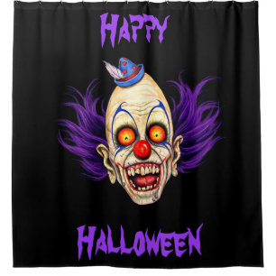 Rideaux De Douche Bimbe Le Clown Effrayant ( Halloween Heureux )