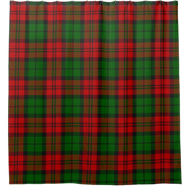 Rideaux De Douche Blackwatch Campbell Tartan Red Green Plaid (Devant)