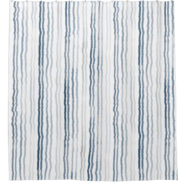 Rideaux De Douche Bleu Ardoise, Gris, Blanc (Devant)