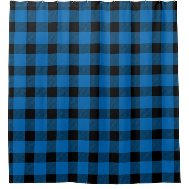 Rideaux De Douche Bleu Buffalo Country Lumberjack Plaid (Devant)