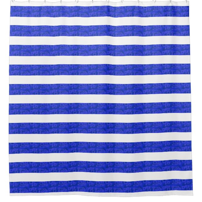 Rideaux De Douche Bleu Chic (Devant)