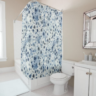 Rideaux De Douche Bleu de jour de pluie