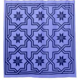 Rideaux De Douche Bleu de la marine Byzantine