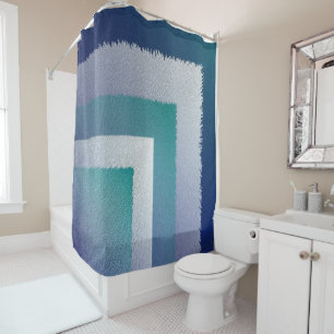 Rideaux De Douche bleu turquoise gris ex pastel