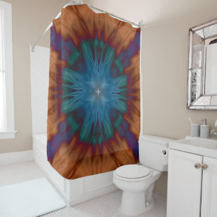 Rideaux De Douche Bleus de cuivre