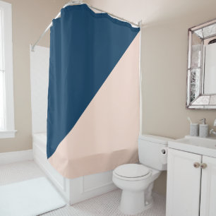Rideaux De Douche bloc en pastel moderne élégant de couleur de bleu