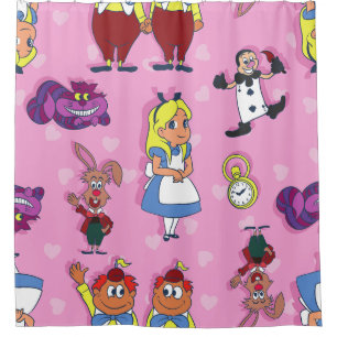 Rideaux De Douche blonde Alice au pays des merveilles Cheshire Chat 