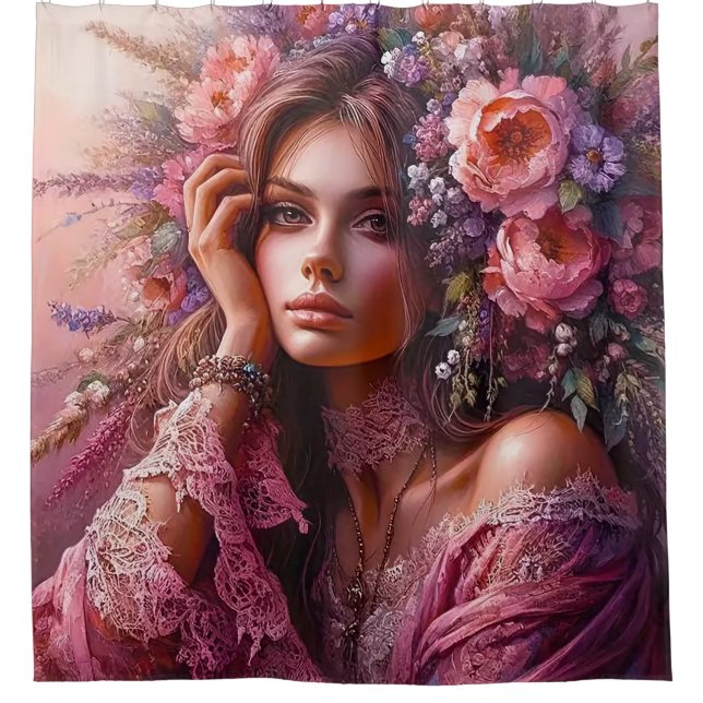 Rideaux De Douche Blossoming Grace (Devant)