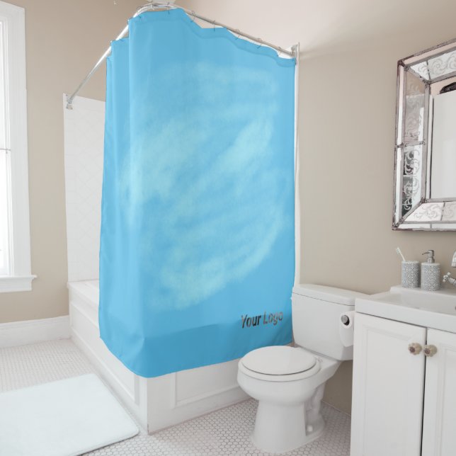 Rideaux De Douche Blue Black peinture effet acrylique art Douche rid (En situation)