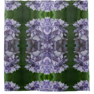 Rideaux De Douche Blue Hydrangea Petals Motif d'art Abstrait