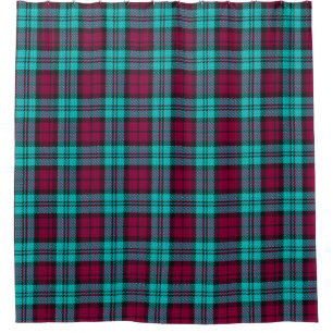 Rideaux De Douche Blue Red Campbell Tartan Blackwatch Plaid