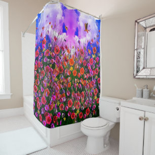 Rideaux De Douche Blue Sky Cloud Angel