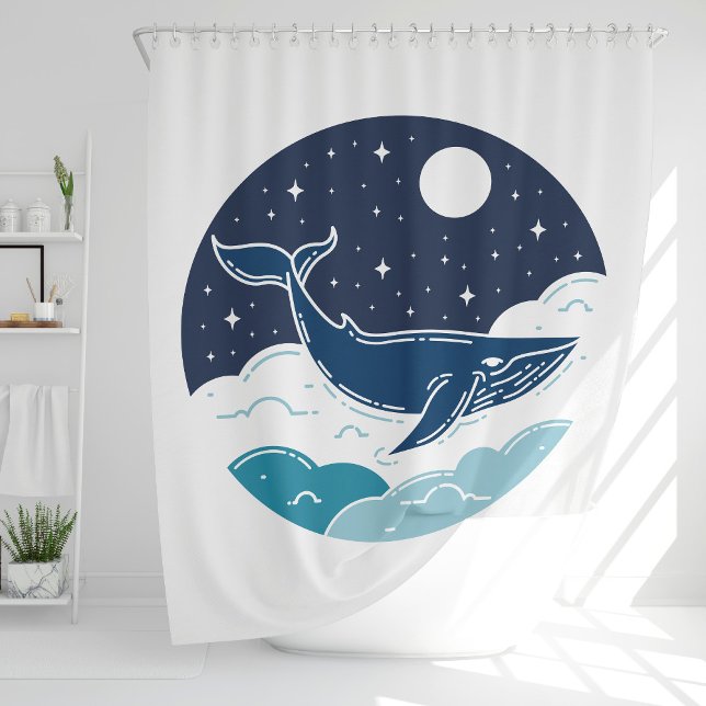 Rideaux De Douche Blue Whale Dream (Créateur téléchargé)