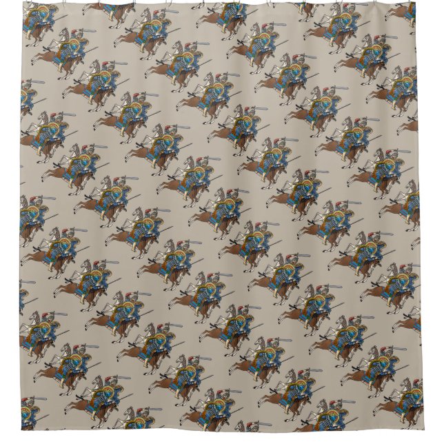 Rideaux De Douche Bogatyr russe médiéval (Devant)
