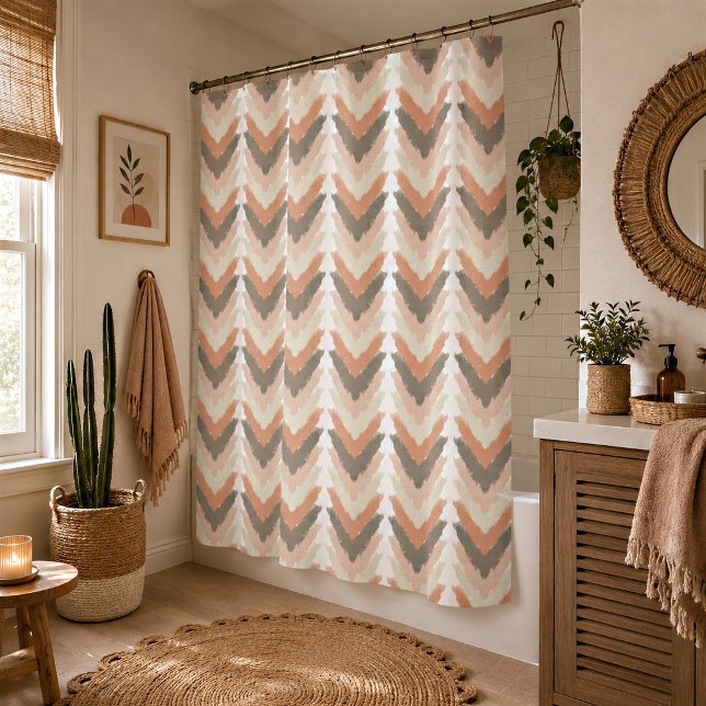 Rideaux De Douche Boho Chevron  (Créateur téléchargé)