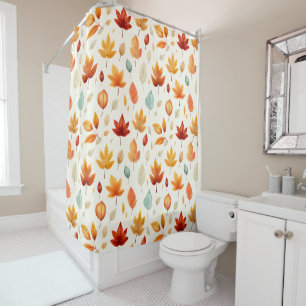 Rideaux De Douche Boho Fall Leave Motif La beauté de l'automne avec 