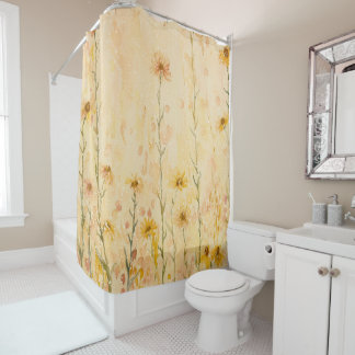 Rideaux De Douche Boho Fleurs Sauvages Vintage