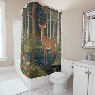 Rideaux De Douche Boho rustique bois de cerf cabine