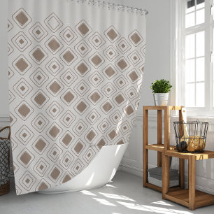Rideaux De Douche Boho Soft Neutral Tribal Motif Aztèque géométrique