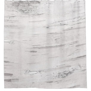 Rideaux De Douche Bois de bouleau blanc, grange de ferme rustique de