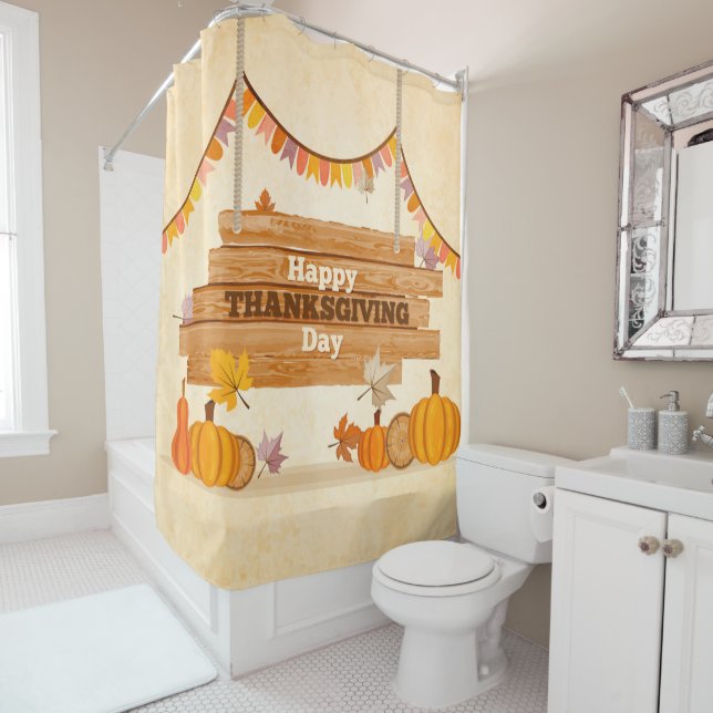 Rideaux De Douche Bon thanksgiving (En situation)