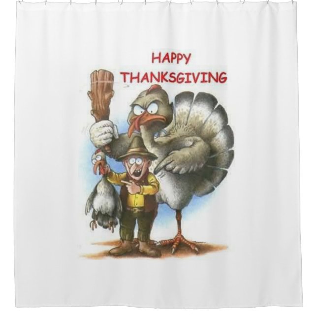 Rideaux De Douche Bon thanksgiving Devine Qui (Devant)