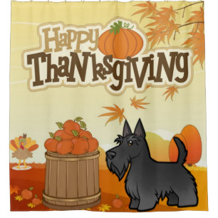 Rideaux De Douche Bon thanksgiving Scottish Terrier