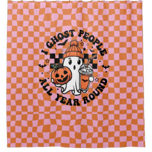 Rideaux De Douche Bonbons d'Halloween Fantôme Mignon Drôle