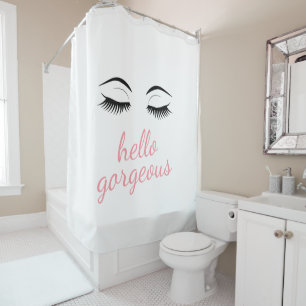Rideaux De Douche Bonsoir magnifique avec de jolies cils glamour