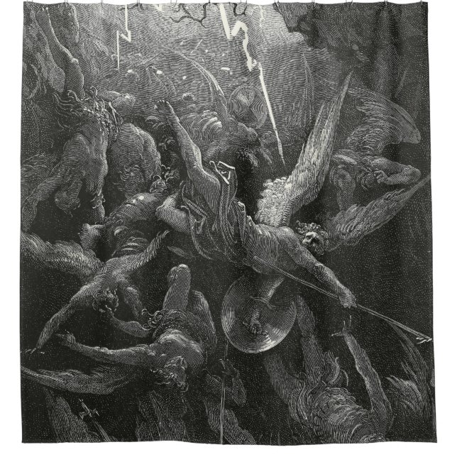 Rideaux De Douche Bouche De L'Enfer Par Gustave Dore (Devant)