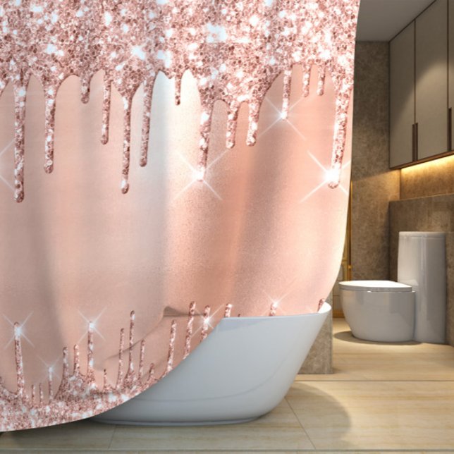 Rideaux De Douche Bouches à Parties scintillant brillante rose rose  (Créateur téléchargé)