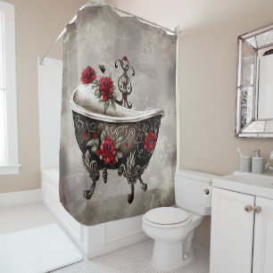 Rideaux De Douche Boudoir   Baignoire Antique Or Vieux Bain Pied