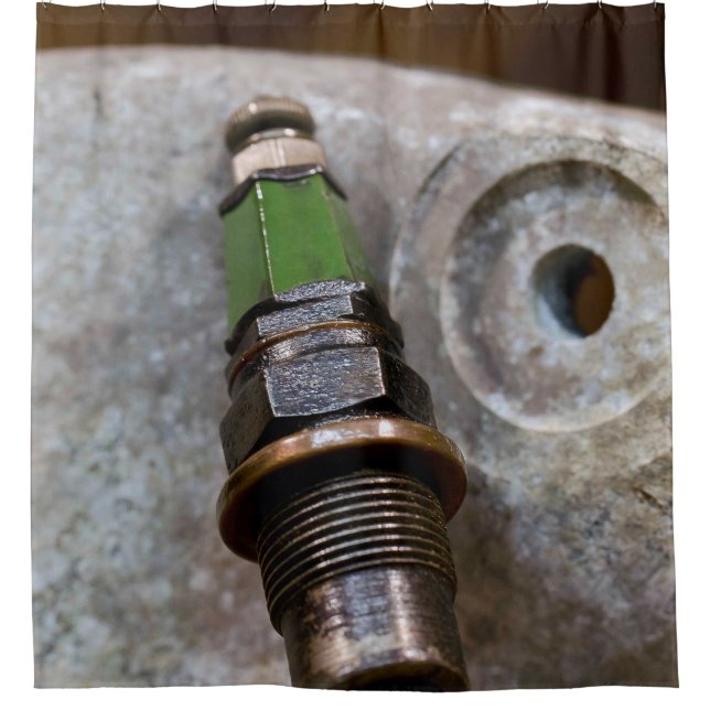 Rideaux De Douche Bougie d'allumage verte (Devant)