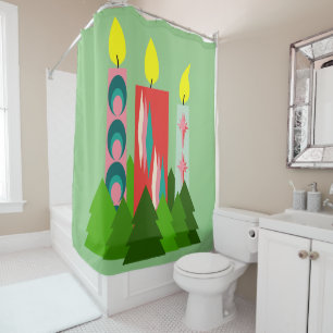 Rideaux De Douche Bougies de Noël
