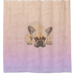 Rideaux De Douche Bouledogue français - chien de Frenchie