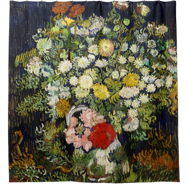 Rideaux De Douche Bouquet de fleurs dans un vase de Vincent Van Gogh (Devant)