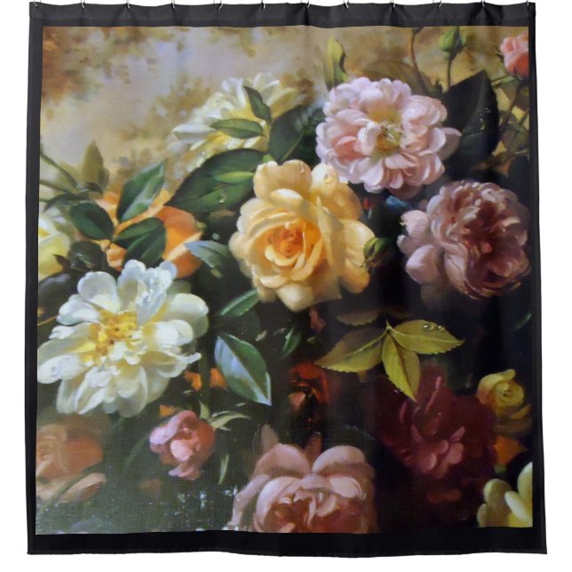 RIDEAUX DE DOUCHE BOUQUET FLORAL (Devant)