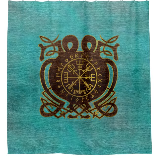 Rideaux De Douche Boussole de navigation de Vegvisir - de Viking (Devant)