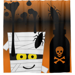 Rideaux De Douche Bouteille de poison de la maman d'Halloween