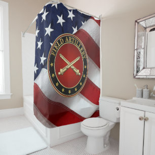 Rideaux De Douche Branche de l'artillerie de campagne Insigne Éditio