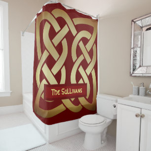 Rideaux De Douche Bronze Tone Celtic